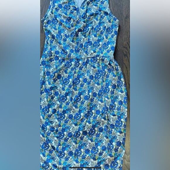 Leota Handmade Faux Wrap Compass Rose Dress - Picture 1 of 4